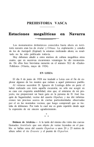 Prehistoria vasca. Estaciones megalíticas en Navarra