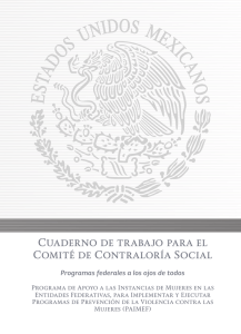Cuaderno de trabajo para el Comité de Contraloría Social