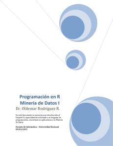 Programación en R Minería de Datos I