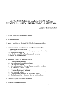 Estudios sobre el catolicismo social español