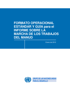 Formato Operacional Estándar y Guía para el Informe sobre