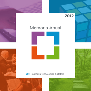 2012 Memoria Anual - Instituto Tecnológico Hotelero
