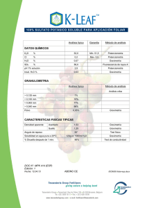 SULFATO DE POTASA 100% SOLUBLE DE GRADO FOLIAR