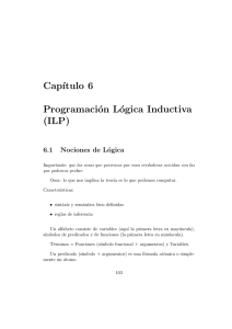 Cap´ıtulo 6 Programación Lógica Inductiva (ILP)