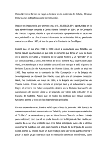 G) Declaraciones indagatorias de Mario Norberto Bareiro
