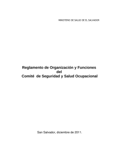 Reglamento de organización y funciones del Comité de Seguridad y