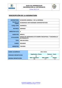 descripción de la asignatura