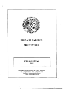 bolsa de valores montevideo informe anual 2005