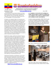 Edicion Enero 2009 - AECalifornia, Ecuadorian Association of