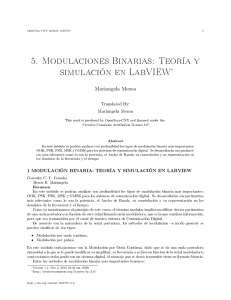 5. Modulaciones Binarias: Teoría y simulación en