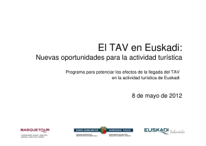 Estudio "El TAV en Euskadi: Nuevas oportunidades