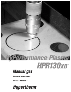 HPR130XD Manual Gas Manual de instrucciones