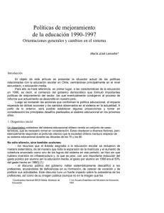 Políticas de mejoramiento de la educación 1990-1997