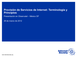 Provisión de Servicios de Internet: Terminología y Principios