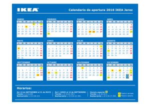 Horarios: Calendario de apertura 2016 IKEA Jerez