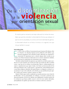 De la discriminación a la violencia por orientación sexual