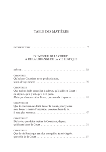 TaBle des MaTièRes - Classiques Garnier