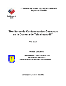 Informe Final Proyecto de Monitoreo de Contaminantes Gaseosos