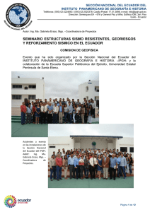 Estructuras Sismo - Instituto Panamericano de Geografía e Historia