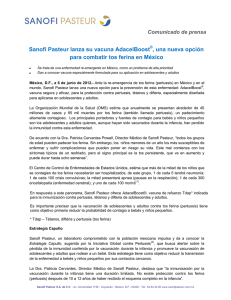 Sanofi Pasteur lanza su vacuna AdacelBoost®, una
