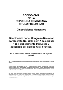 CODIGO CIVIL DE LA REPUBLICA DOMINICANA TITULO