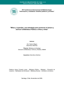 Mitos y Leyendas: una estrategia para promover la lectura y acercar