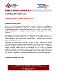 Consulta Societaria Febrero 2016