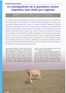 La recomposición de la ganadería vacuna argentina. Una