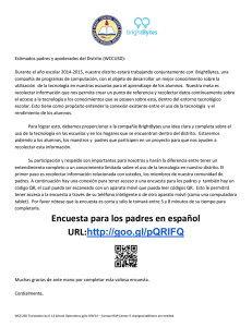 Encuesta para los padres en español URL:http://goo.gl/pQRIFQ