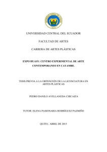 universidad central del ecuador facultad de artes carrera de artes