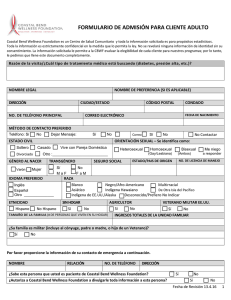 formulario de admisión para cliente adulto