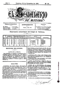 Año I. Domingo 30 de Diciembre do 1883. 32. Observatorio