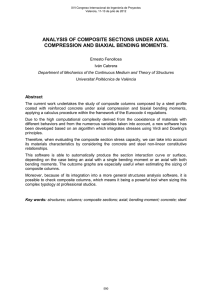 analysis of composite sections under axial compression