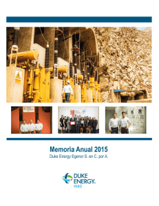 Duke Energy Egenor | Memoria Anual 2015 1