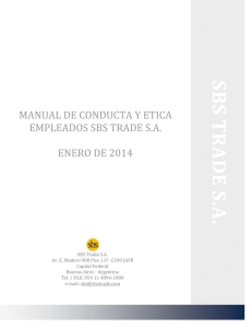 manual de conducta y etica empleados sbs trade s