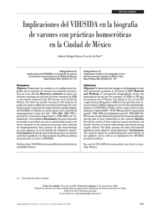 Implicaciones del vIh/sIda en la biografía de varones con prácticas