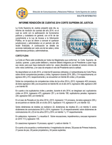 informe rendición de cuentas 2014 corte suprema de justicia