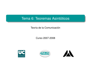 Tema 6: Teoremas Asintóticos