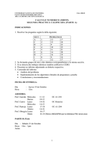 1 CALCULO NUMERICO (MB535) SEGUNDA PRACTICA