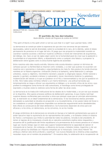 El partido de los derrotados Page 1 of 2 CIPPEC NEWS 22-Nov