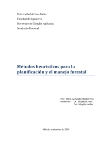 Métodos heurísticos para la planificación y el manejo forestal