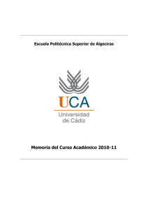 Memoria del Curso 2010/2011 - Escuela Politécnica Superior de