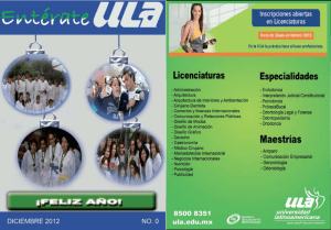 Gaceta ULA No. 0 - Universidad Latinoamericana I ULA