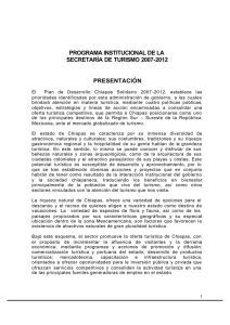 programa institucional de la secretaría de turismo 2007