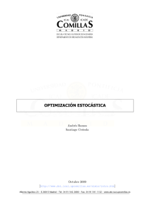 optimización estocástica - Universidad Pontificia Comillas