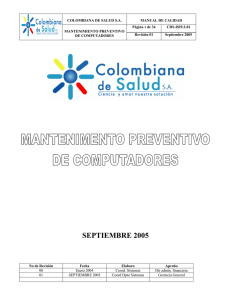 septiembre 2005 - Colombiana de Salud