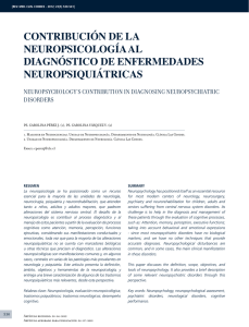 CONTRIBUCIÓN DE LA NEUROPSICOLOGíA AL DIAGNÓSTICO
