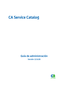 CA Service Catalog - Guía de administración