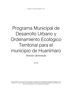 Programa Municipal de Desarrollo Urbano y Ordenamiento