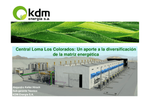 Central Loma Los Colorados: Un aporte a la diversificación de la